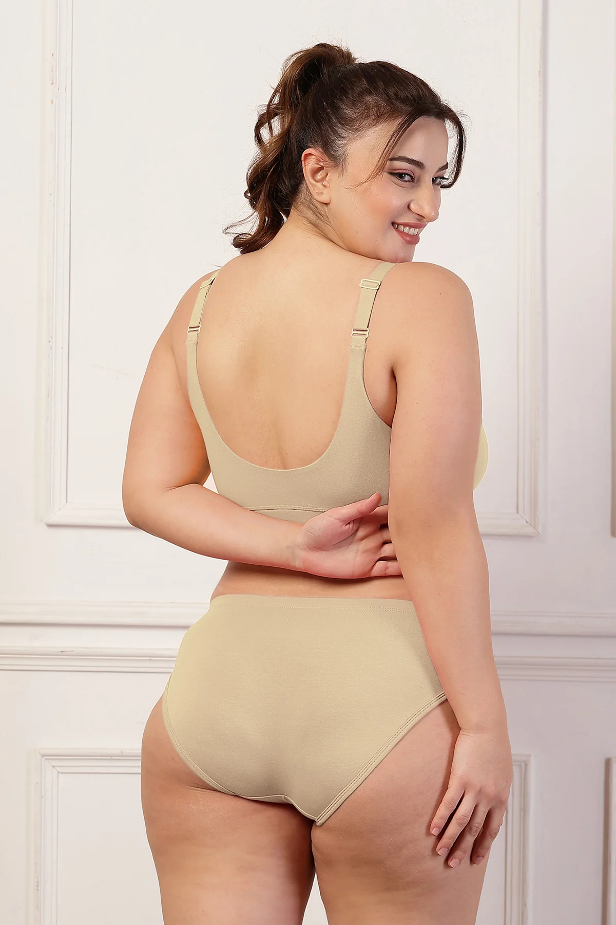 247 Extra Support Cotton Feeding Bra with Adjuster - Skin - Image 10