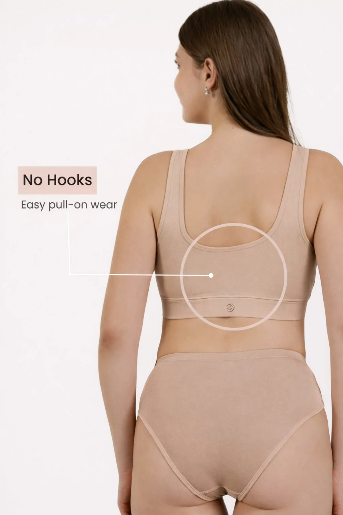 Ruched Modal Front-Open Bra - Light Skin - Image 4