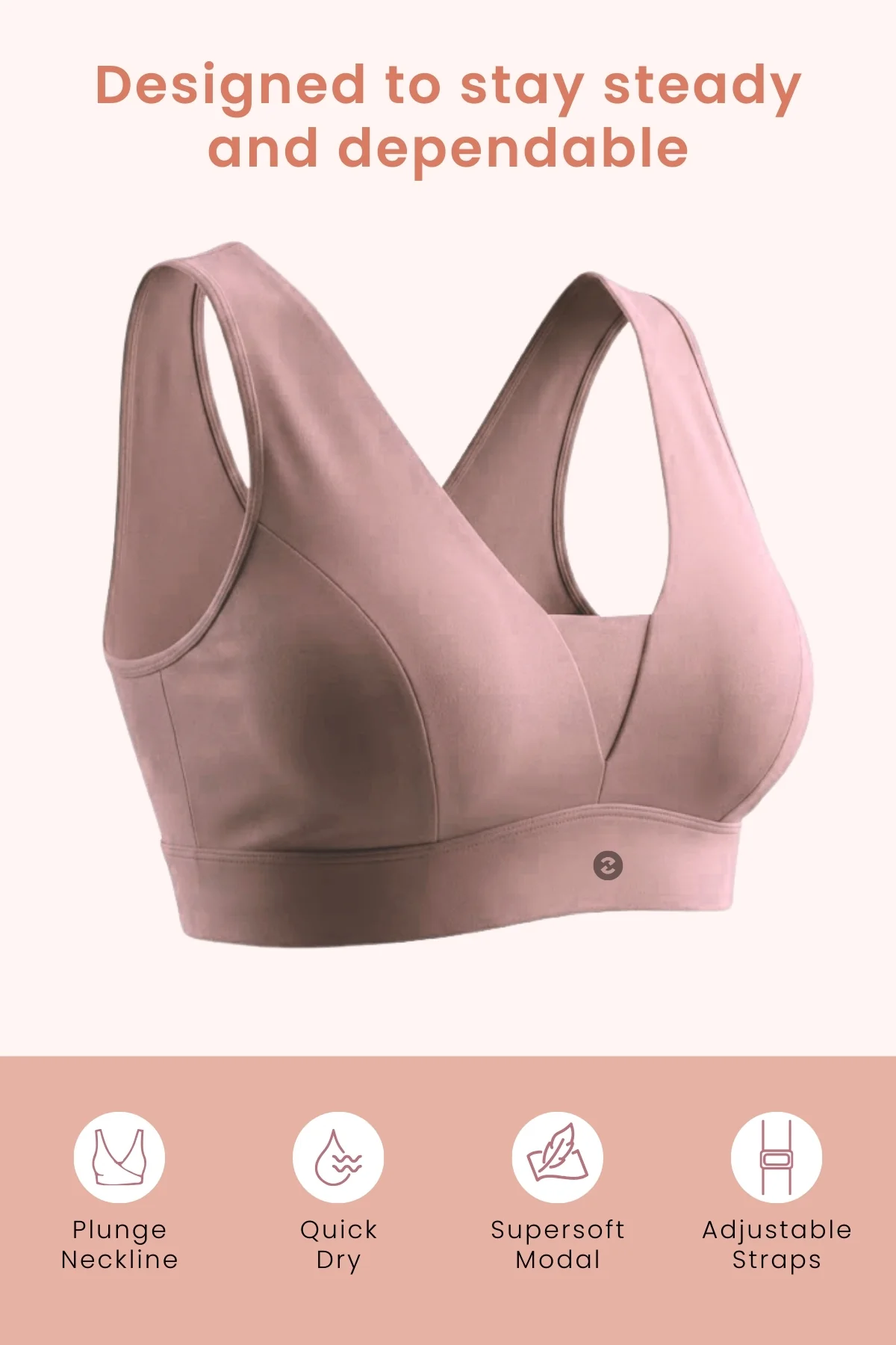 SecureFit Cotton Fixed-Pad Feeding Bra Pack of 2 - (Dark Skin & Grey Melange) - Image 9
