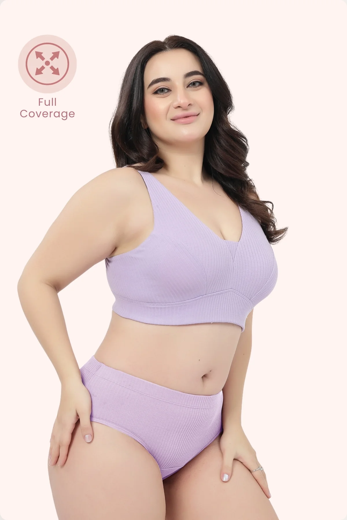 Sera Broad Rib-Bra Pack of 2 - (Lavender & Purple) - Image 10
