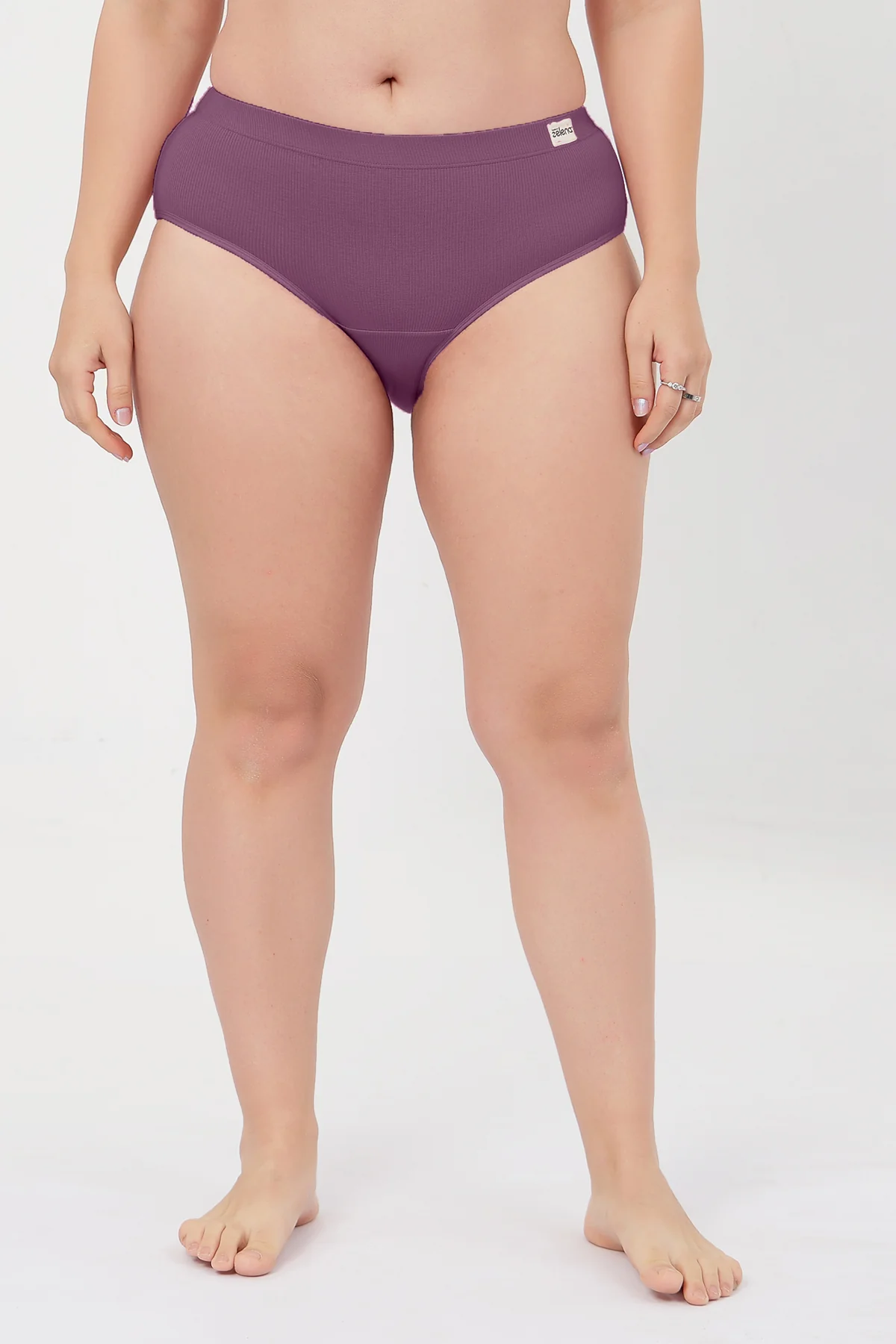 Sera Fine Rib Mid Rise Hipster - Purple - Image 7